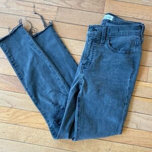 Madewell 9in mid-rise skinny distressed jeans